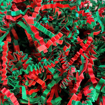 Brilliant Red & Green Christmas Crinkle, 1lb