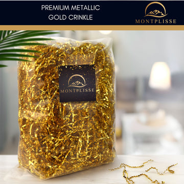 Brilliant Gold Crinkle Paper, 1 LB. Bag